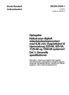 DANSK DS/EN 61834-1
