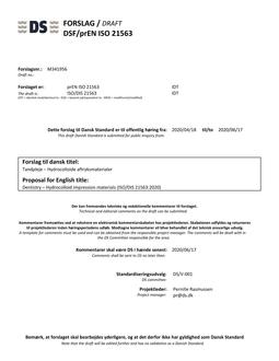 DANSK DSF/PREN ISO 21563