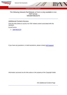 NR SMF/ME/0279 ISSUE 1