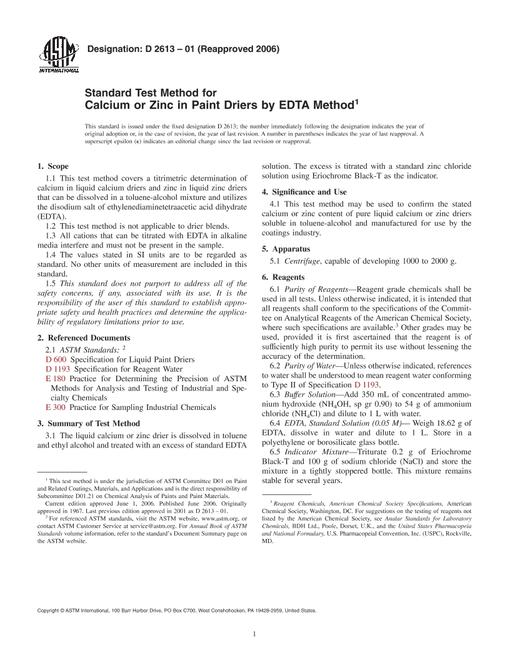 ASTM D2613-01(2006)