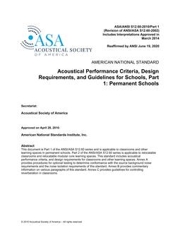 ASA S12.60/Part 1-2010 (R2024)