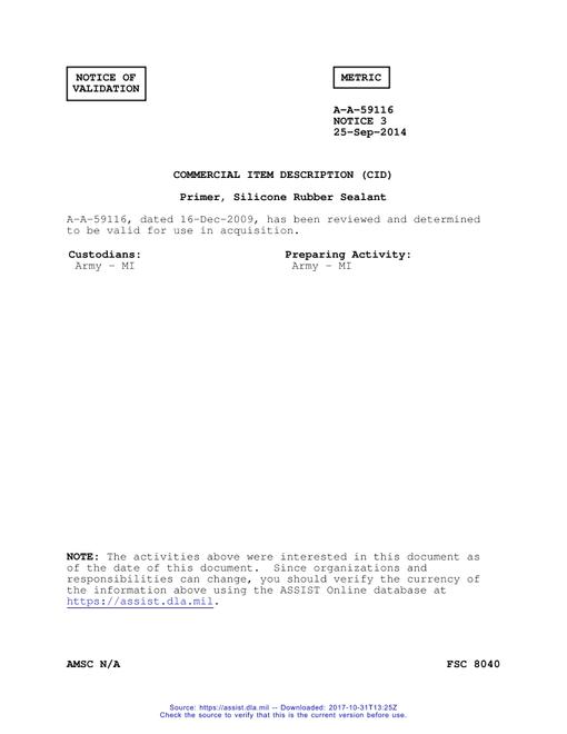 CID A-A-59116 Notice 3 - Validation 3