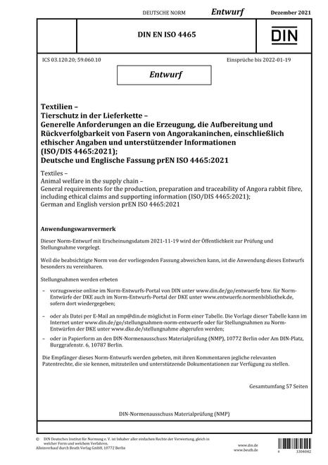 DIN EN ISO 4465 - DRAFT