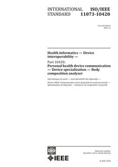 IEEE/ISO 11073-10420-2022