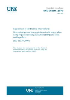 AENOR UNE-EN ISO 11079