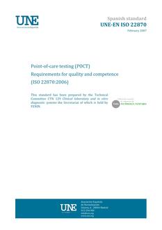 AENOR UNE-EN ISO 22870