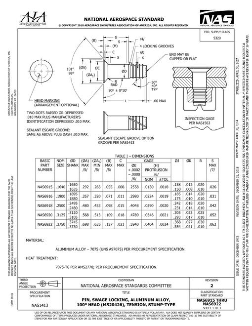 AIA NAS6915-6922