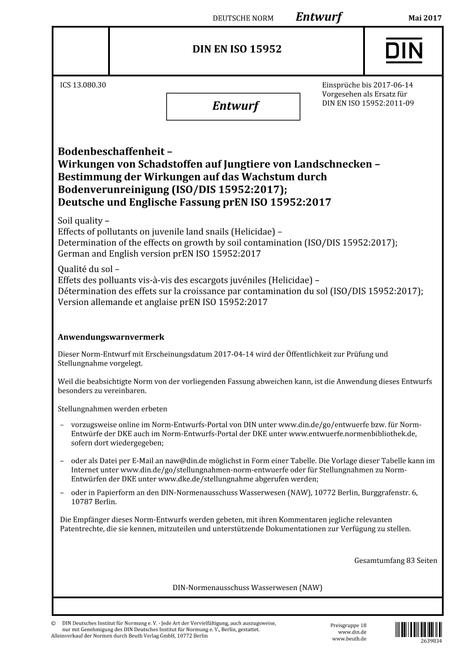 DIN EN ISO 15952 - DRAFT