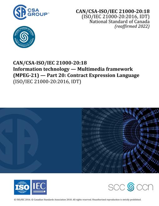 CAN/CSA-ISO/IEC 21000-20:18 (R2022)