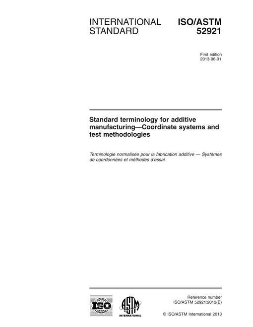 ISO/ASTM 52921:2013