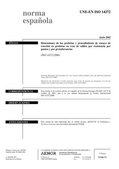 AENOR UNE-EN ISO 14272