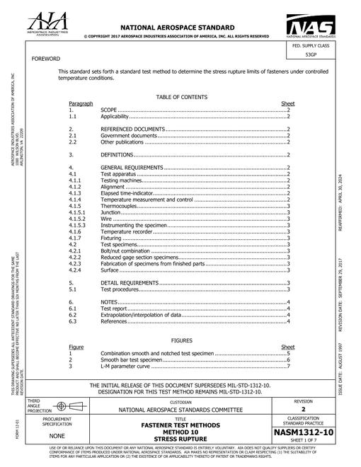 AIA NASM1312-10