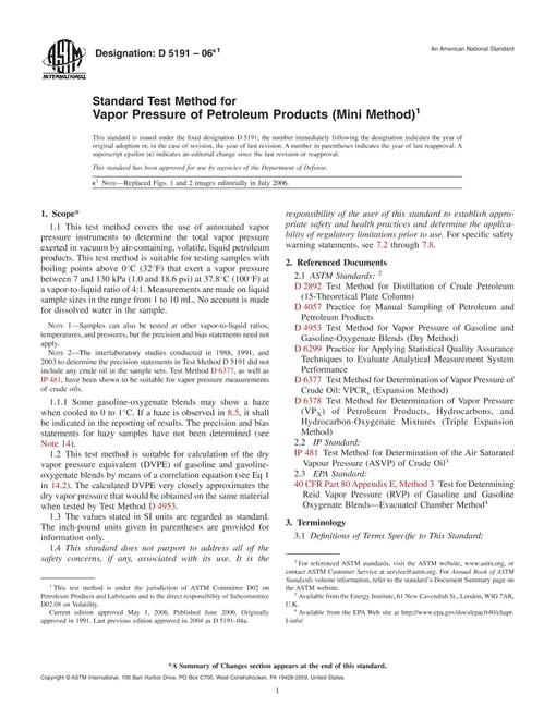 ASTM D5191-06e1