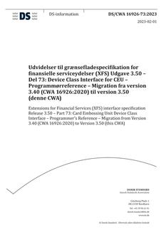 DANSK DS/CWA 16926-73