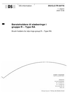 DANSK DS/CLC/TR 60778