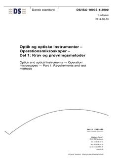 DANSK DS/ISO 10936-1