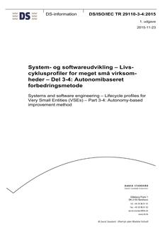 DANSK DS/ISO/IEC TR 29110-3-4