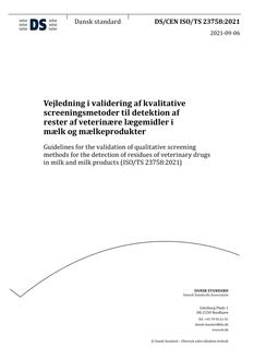 DANSK DS/CEN ISO/TS 23758
