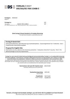 DANSK DSF/ISO/IEC FDIS 15408-5