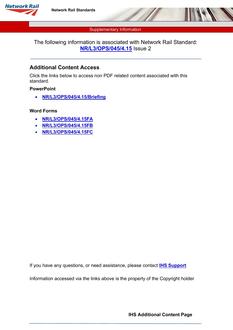 NR NR/L3/OPS/045/4.15 ISSUE 3