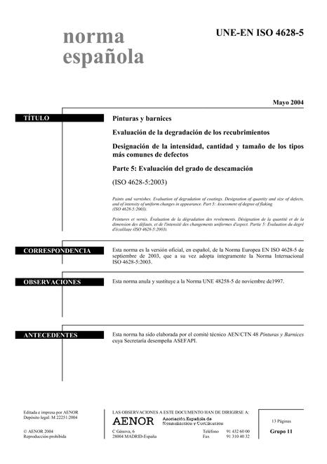 AENOR UNE-EN ISO 4628-5