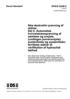 DANSK DS/EN 10246-2