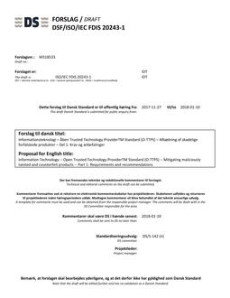 DANSK DSF/ISO/IEC FDIS 20243-1
