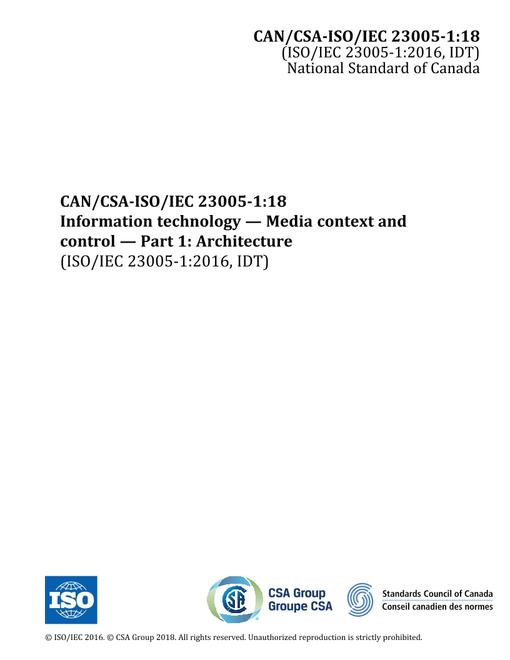 CAN/CSA-ISO/IEC 23005-1:18