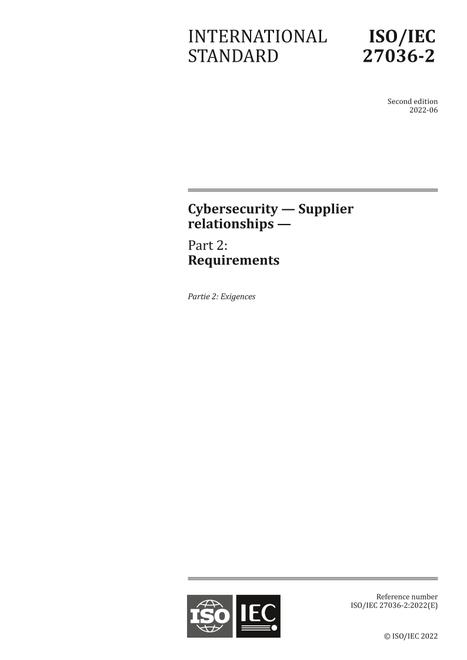 ISO/IEC 27036-2:2022