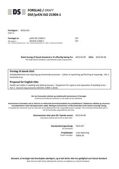 DANSK DSF/PREN ISO 21904-1