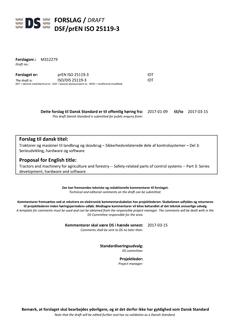 DANSK DSF/PREN ISO 25119-3