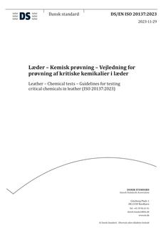DANSK DS/EN ISO 20137