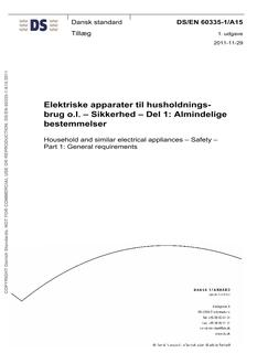 DANSK DS/EN 60335-1/A15