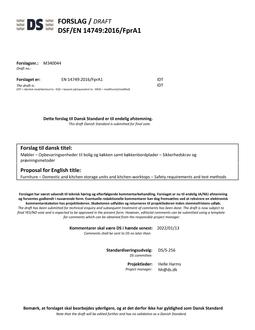 DANSK DSF/EN 14749/FPRA1