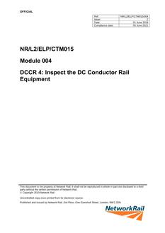 NR NR/L2/ELP/CTM015/004 ISSUE 2