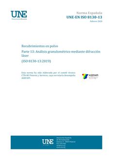 AENOR UNE-EN ISO 8130-13