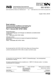 SNV SN ISO 16750-1