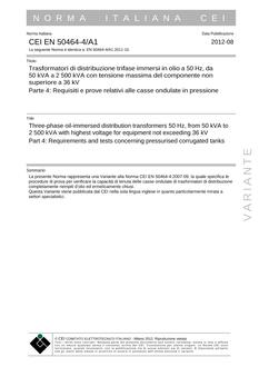 CEI EN 50464-4