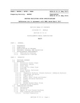 NAVY UFGS-05 50 13