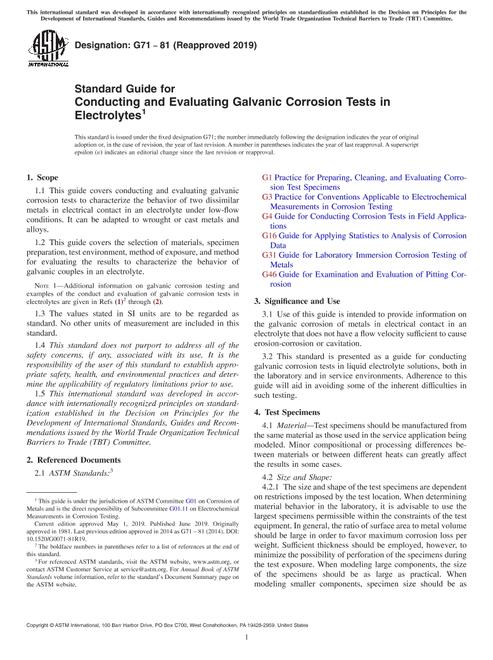 ASTM G71-81(2019)