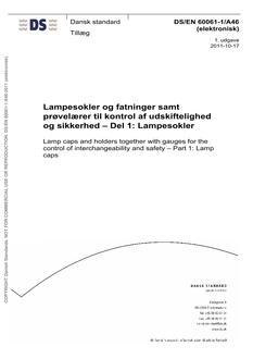 DANSK DS/EN 60061-1/A46 (ELEKTRONISK)