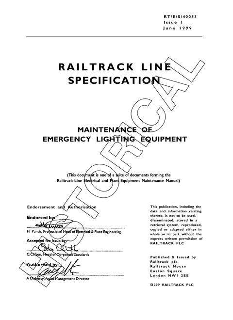 NR RT/E/S/40053 ISSUE 1