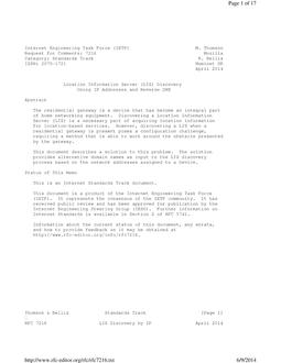 IETF RFC 7216
