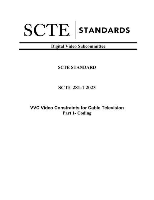 SCTE 281-1 2023