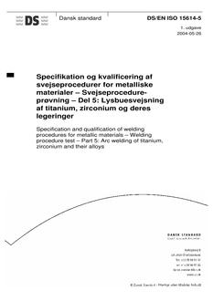 DANSK DS/EN ISO 15614-5