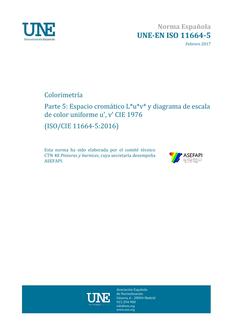 AENOR UNE-EN ISO 11664-5