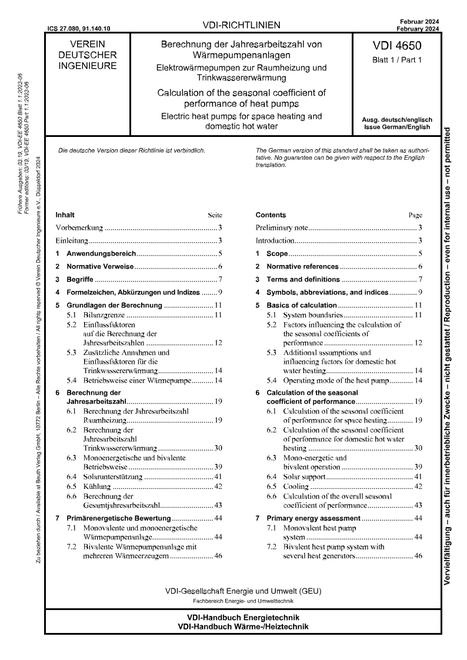 VDI VDI 4650 BLATT 1