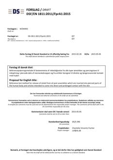 DANSK DSF/EN 1811/FPRA1