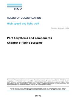 DNV DNV-RU-HSLC PART 4 CHAPTER 6