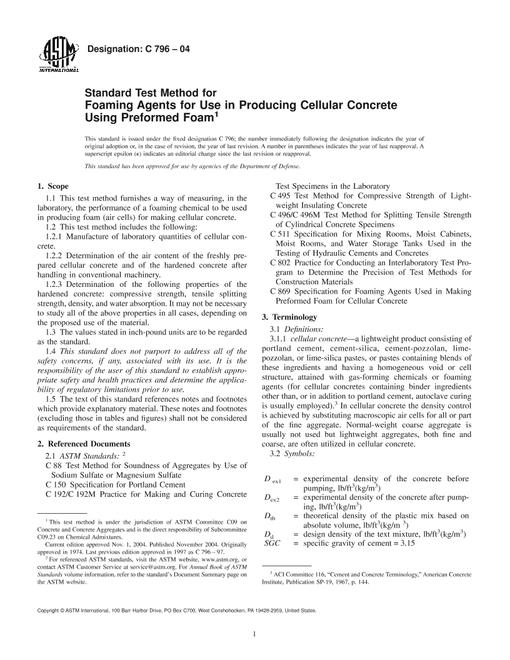 ASTM C796-04